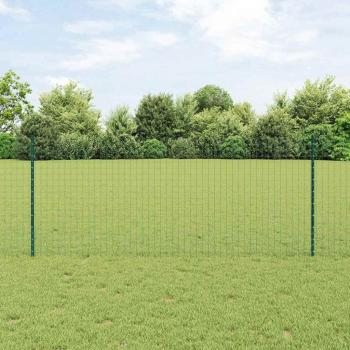ARDEBO.de - Zaunpfähle 44 Stk U-Kanal Grün 140 cm Stahl