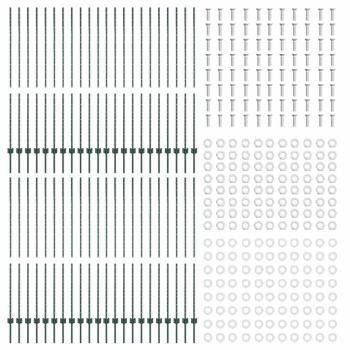 ARDEBO.de - 44 Teile U-Kanal grüne Stahl Zaunpfosten