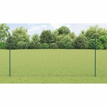 Zaunpfosten 22 Stück U-Profil Grün 200 cm Stahl