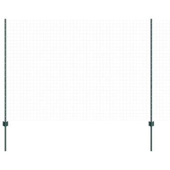 Zaunpfosten 44 pcs U-Kanal Grün 200 cm Stahl
