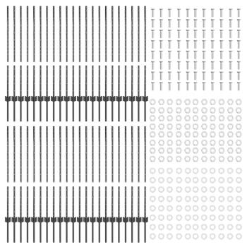 Zaunpfosten 88 Stk U-Kanal Grau 140 cm Stahl
