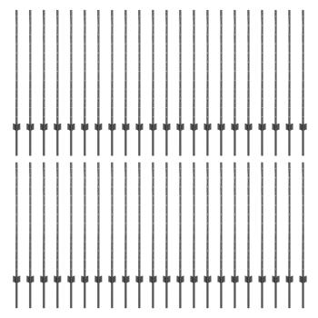 Zaunpfosten 88 Stück U-Profil Grau 160 cm Stahl
