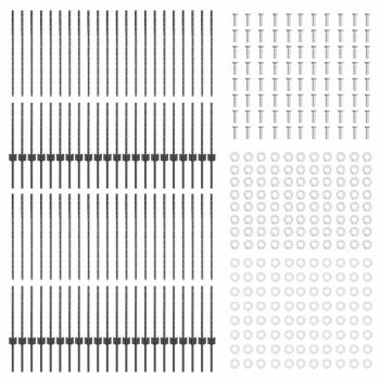 Zaunpfosten 88 Stück U-Profil Grau 160 cm Stahl