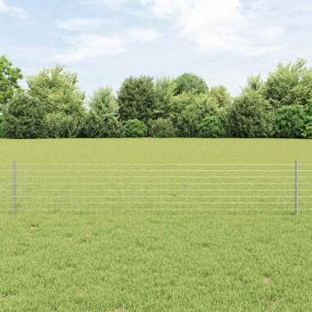 Zaunpfosten 22 Stk. U-Kanal Silber 80 cm Stahl