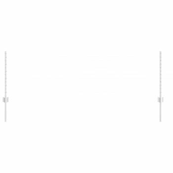 Zaunpfosten 44 Stück U-Kanal Silber 100 cm Stahl