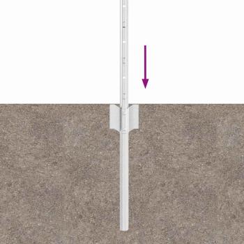 Zaunpfosten 44 Stück U-Kanal Silber 100 cm Stahl