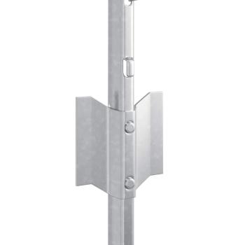 Zaunpfosten 44 Stück U-Kanal Silber 100 cm Stahl