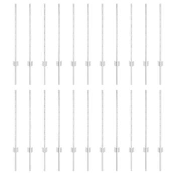 Eingebetteter Zaunpfosten 22 stk. Silber 120 cm