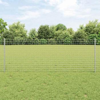 ARDEBO.de - Zaunpfosten 44 Stück U-Kanal Silber 120 cm Stahl