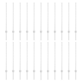 Zaunpfosten 44 Stück U-Kanal Silber 140 cm Stahl