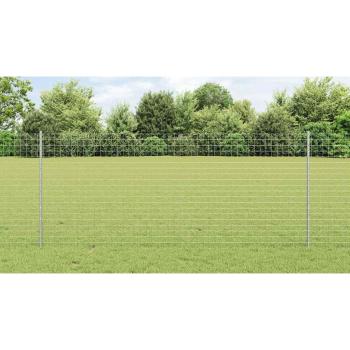 Zaunpfosten 44 Stück U-Kanal Silber 140 cm Stahl