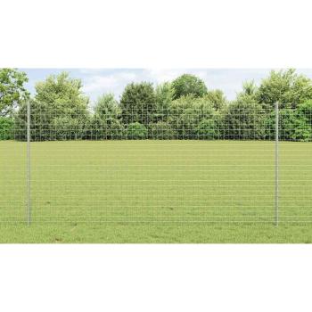 Zaunpfosten 44 Stk U-Kanal Silber 160 cm Stahl