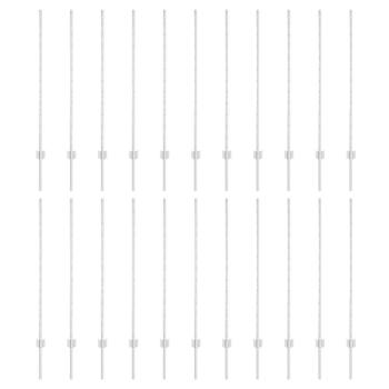 Zaunpfosten 44 Stk U-Kanal Silber 160 cm Stahl