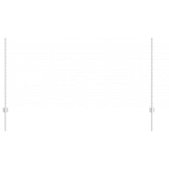 Zaunpfosten 44 Stk U-Kanal Silber 160 cm Stahl