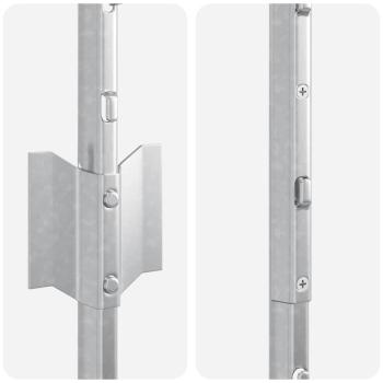 Zaunpfosten 44 Stk U-Kanal Silber 160 cm Stahl
