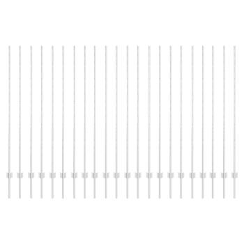 Zaunpfosten 44 Stück U-Kanal Silber 200 cm Stahl