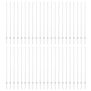 Zaunpfosten 88 Stk U-Kanal Silber 200 cm Stahl