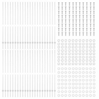 Zaunpfosten 88 Stk U-Kanal Silber 200 cm Stahl