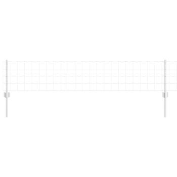 Euro-Zaun mit 11 U-Posten Silber 0.4 x 50 m Stahl