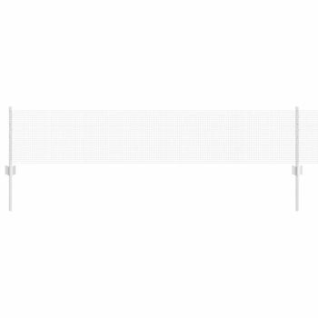 Geschweißter Drahtzaun mit 5 U-Posten Silber 0.4x10 m Stahl