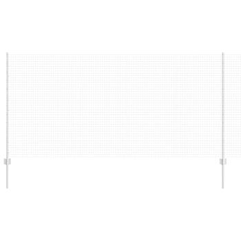 Schweißdrahtzaun mit 10 U-Pfosten Silber 1,2x10 m Stahl