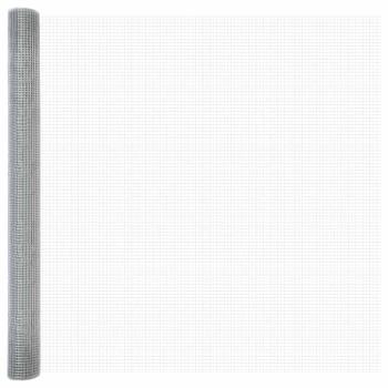Schweißdrahtzaun mit 44 U-Pfosten Silber 1,6x50 m Stahl