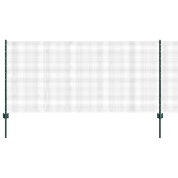 Geschweißter Drahtzaun mit 22 U-Posten Grün 1x50 m Stahl