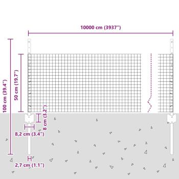 Geschweißter Drahtzaun mit 44 U Pfosten Grün 0,5x100 m Stahl