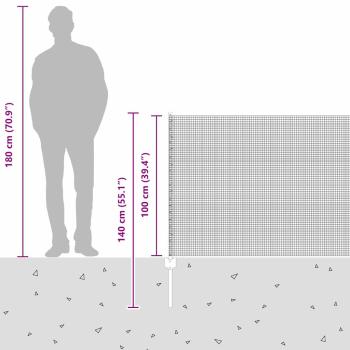 Schweißdrahtzaun mit 44 U-Pfosten Grün 1x100 m Stahl