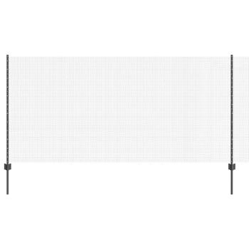 Geschweißter Drahtzaun mit 22 U-Posten Grau 1,2x25 m Stahl