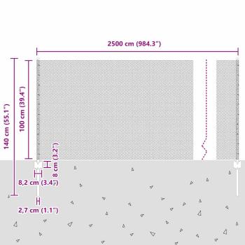Gartenzaun Set Set von 2 Grün Metall, Kunststoff 25 x 1 m Zaun
