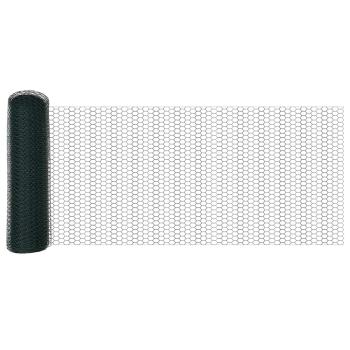 Zaunpfosten 11 Stück U-Channel Grün 80 cm Stahl, Sechseckzaun Grün 0,8x100 m Stahl