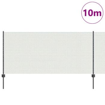 Zaunpfosten 10 Stück U-Kanal Grau 100 cm Stahl, Sechseckzaun Grau 1x10 m Stahl