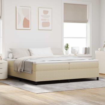 Boxspringbett Hellgrün Grau 200x200 cm Cordstoff