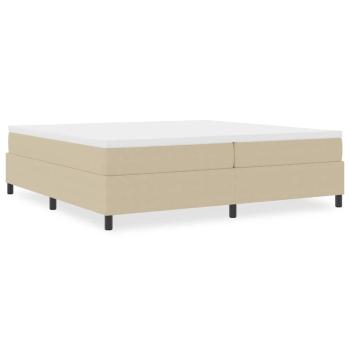 Boxspringbett Hellgrün Grau 200x200 cm Cordstoff