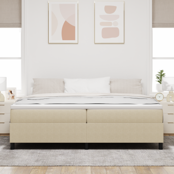 Boxspringbett Hellgrün Grau 200x200 cm Cordstoff