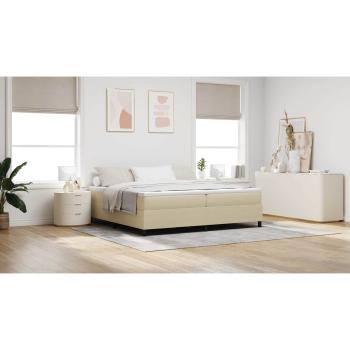 Boxspringbett Hellgrün Grau 200x200 cm Cordstoff