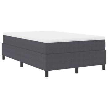 Boxspringbett mit Matratze Dunkelgrau Kleines Doppelbett Cordstoff