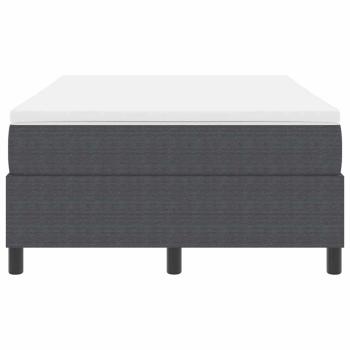 Boxspringbett mit Matratze Dunkelgrau Kleines Doppelbett Cordstoff