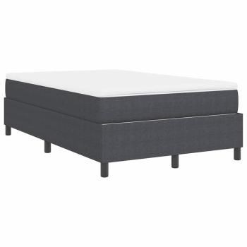 Boxspringbett mit Matratze Dunkelgrau Kleines Doppelbett Cordstoff