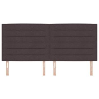 Kopfteile Linien Design Dunkelbraun 200 cm Stoff