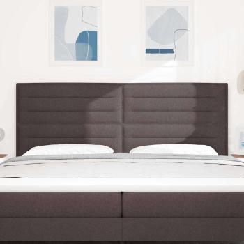 Kopfteile Linien Design Dunkelbraun 200 cm Stoff