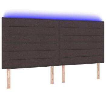 Kopfteile Linien Design Dunkelbraun 200 cm Stoff