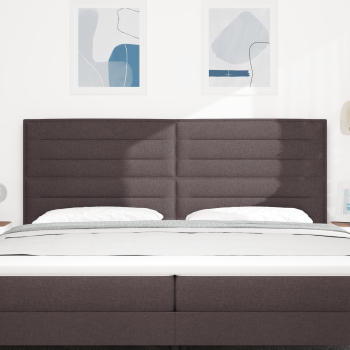 Kopfteile Linien Design Dunkelbraun 200 cm Stoff