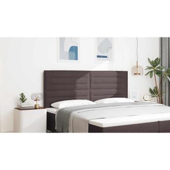 Kopfteile Linien Design Dunkelbraun 200 cm Stoff