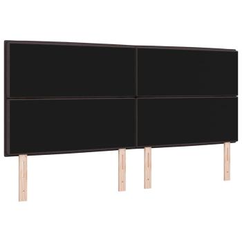 Kopfteile Linien Design Dunkelbraun 200 cm Stoff