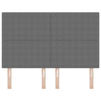 Kopfteil Einfarbig Hellgrau 140 cm Cordstoff