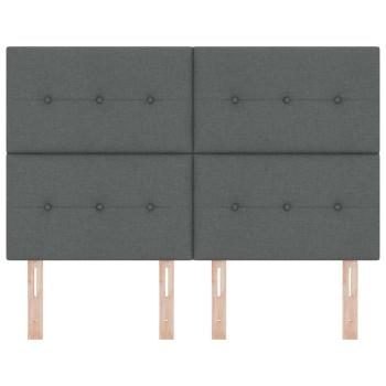 Kopfteil mit Knopfheftung Dunkelgrau 140 cm Stoff