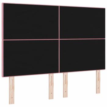 Kopfteil mit Knopfheftung Rosa 160 cm Samt