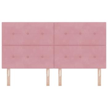 Kopfteil mit Knopfheftung Rosa 180 cm Samt